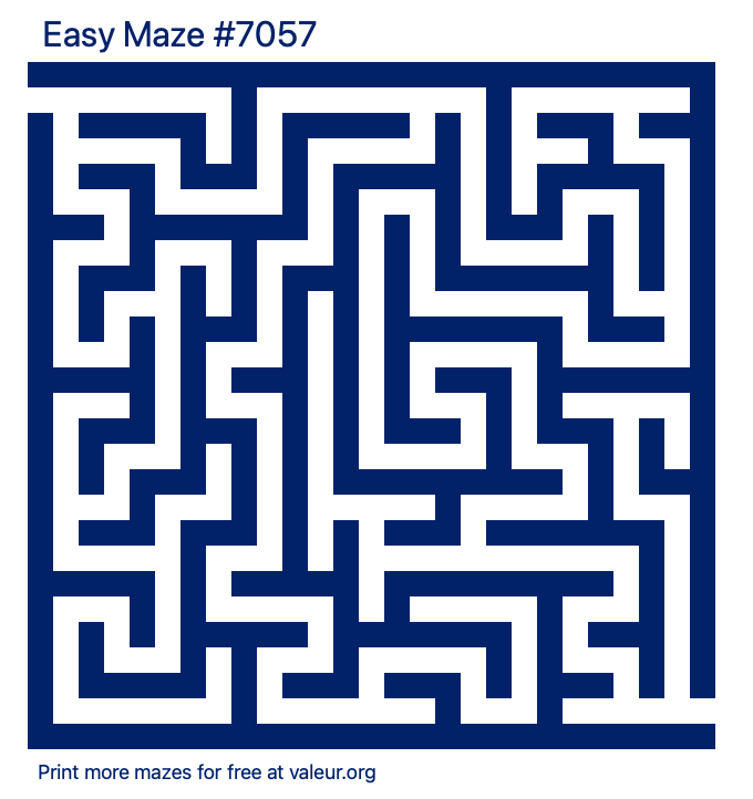 Free Printable Easy Maze number 7057