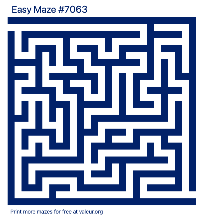 Free Printable Easy Maze number 7063