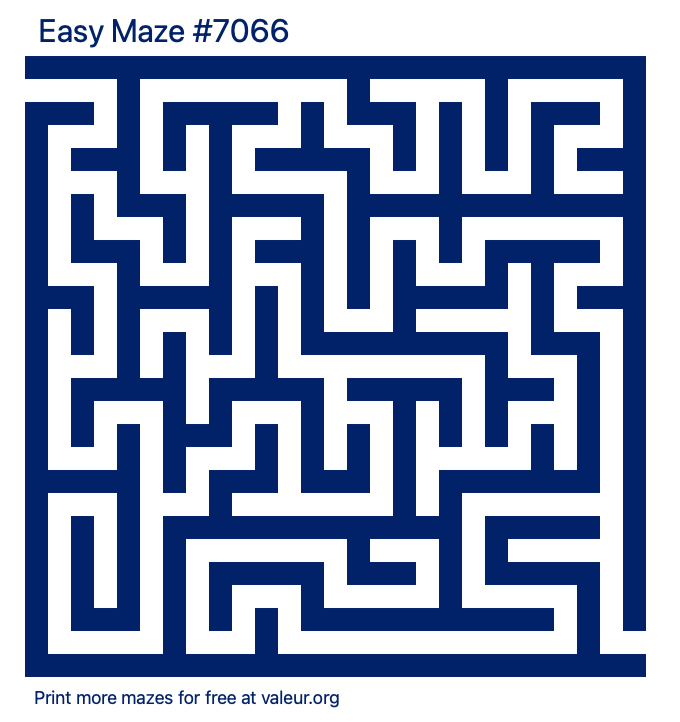 Free Printable Easy Maze number 7066