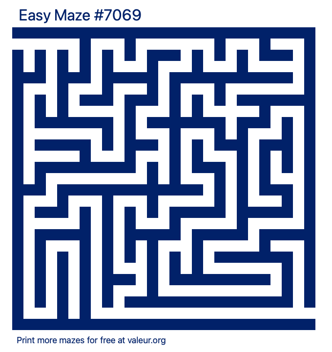 Free Printable Easy Maze number 7069