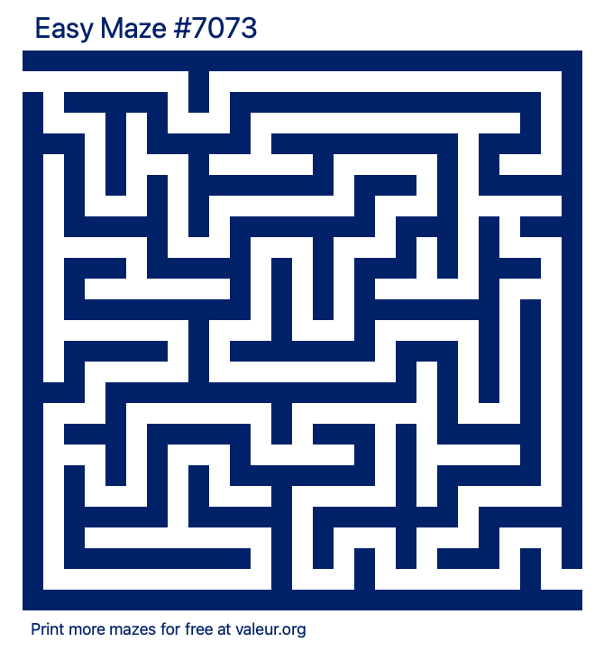 Free Printable Easy Maze number 7073