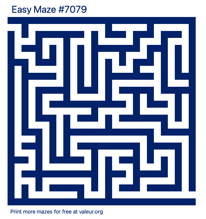 Free Printable Easy Maze number 7079