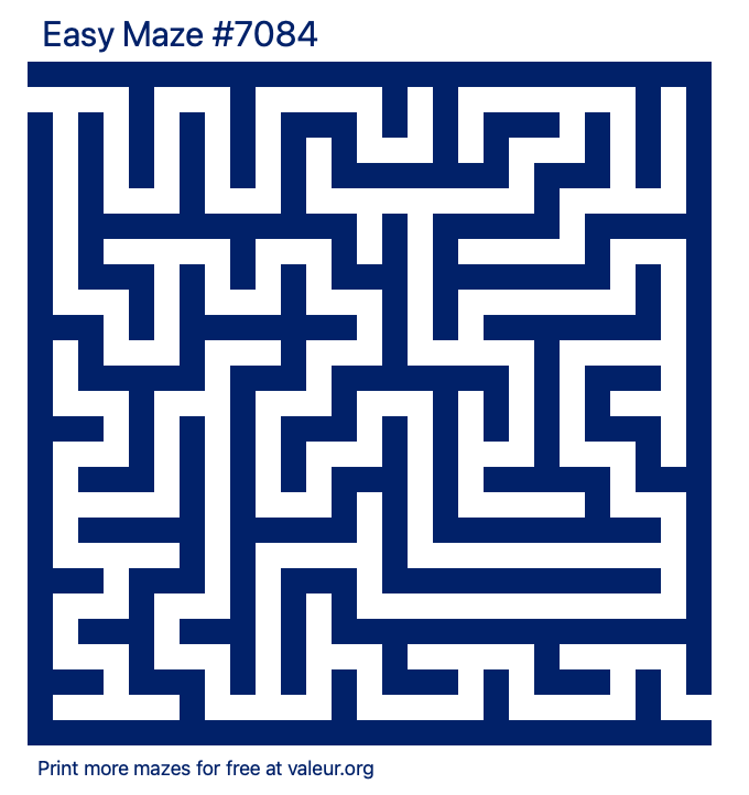 Free Printable Easy Maze number 7084