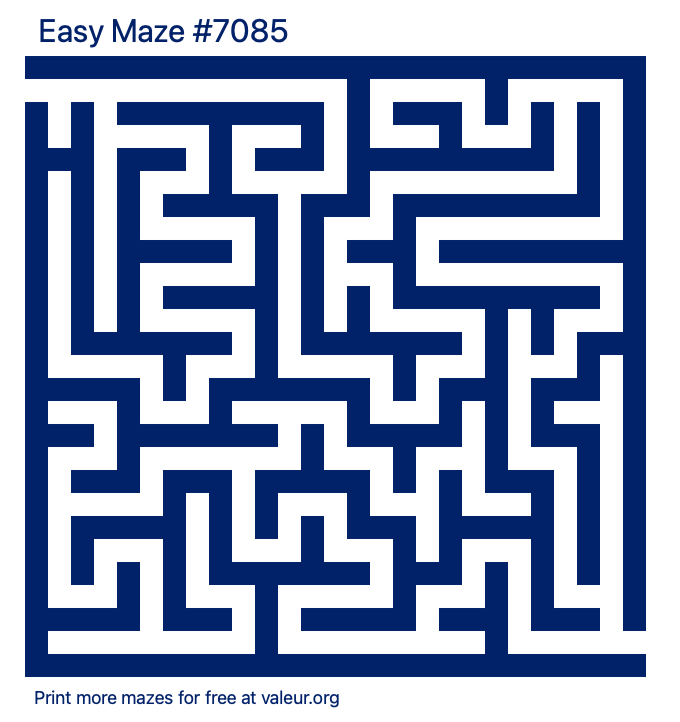 Free Printable Easy Maze number 7085