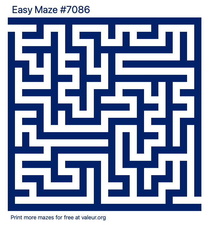 Free Printable Easy Maze number 7086