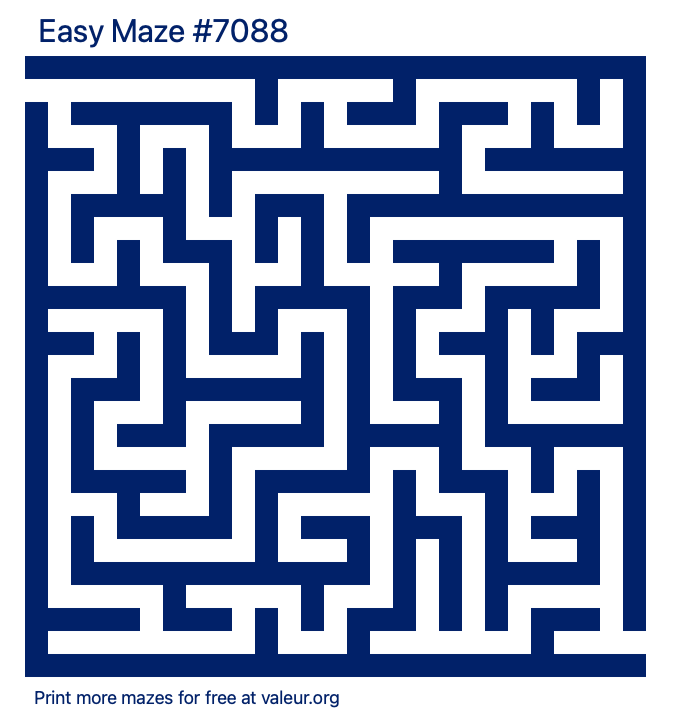 Free Printable Easy Maze number 7088