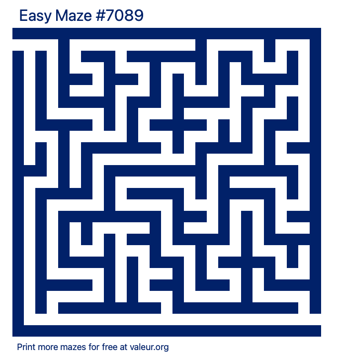 Free Printable Easy Maze number 7089