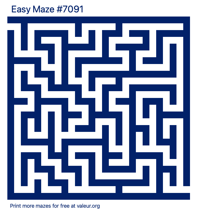 Free Printable Easy Maze number 7091