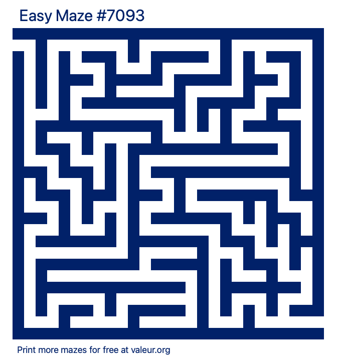 Free Printable Easy Maze number 7093