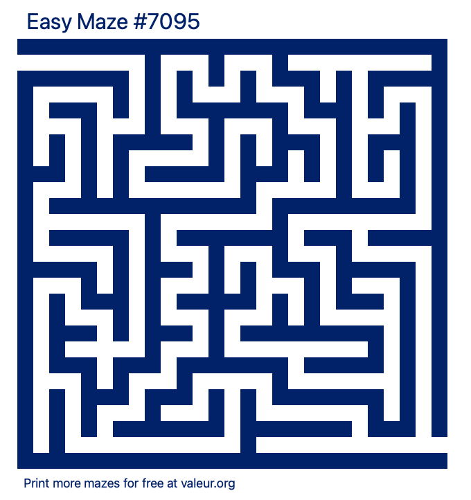 Free Printable Easy Maze number 7095