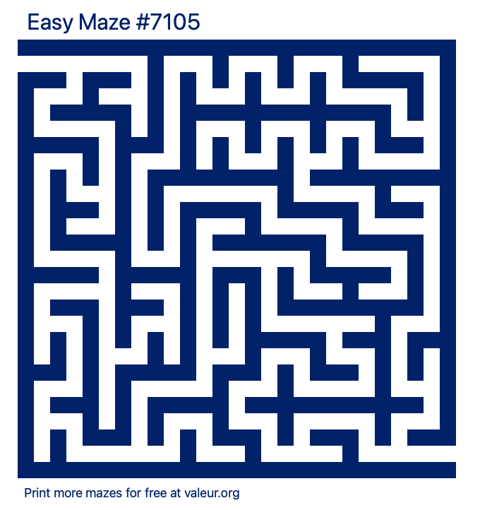 Free Printable Easy Maze number 7105