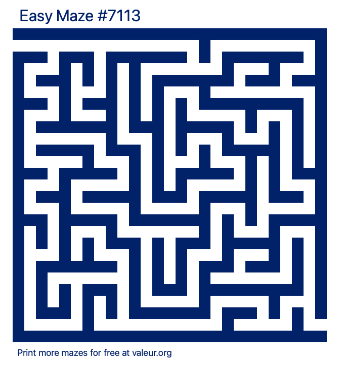 Free Printable Easy Maze number 7113