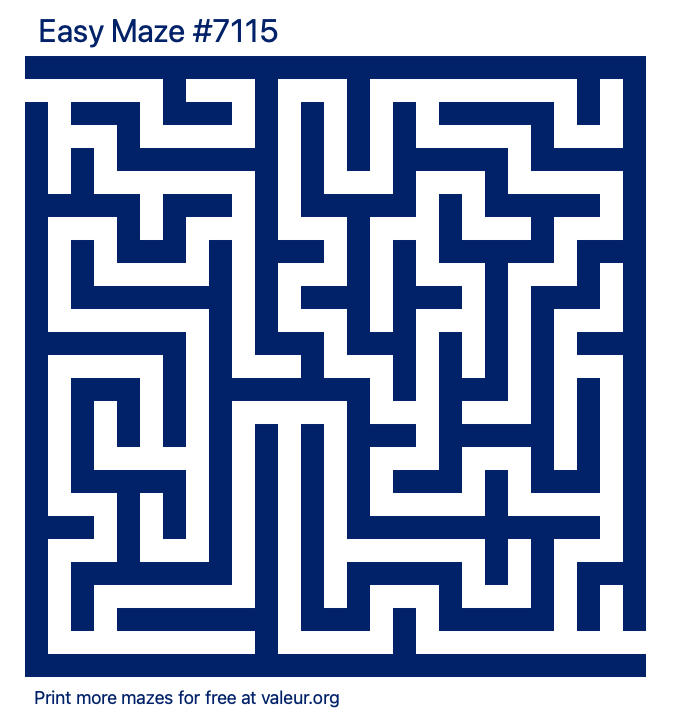 Free Printable Easy Maze number 7115