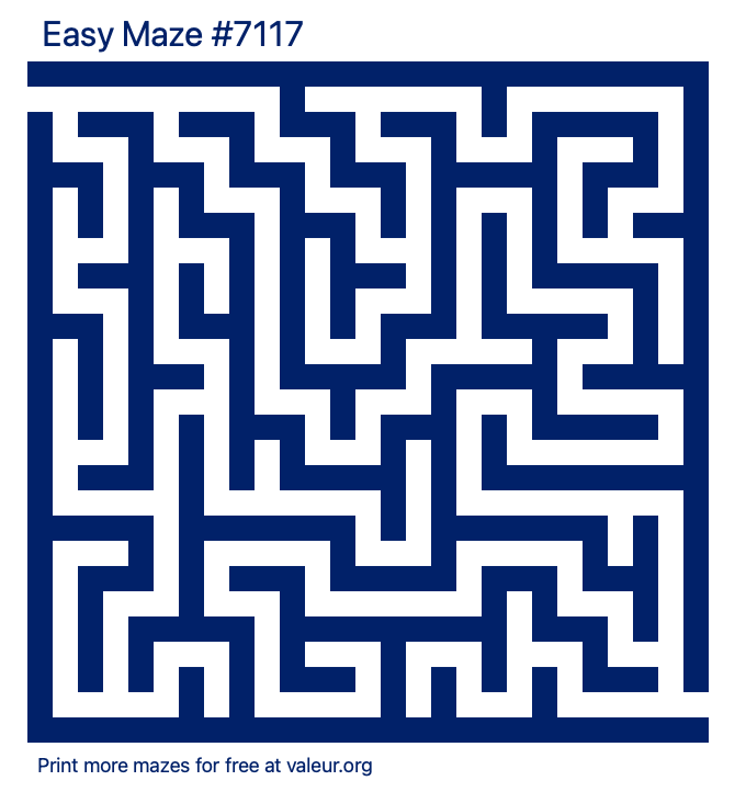 Free Printable Easy Maze number 7117