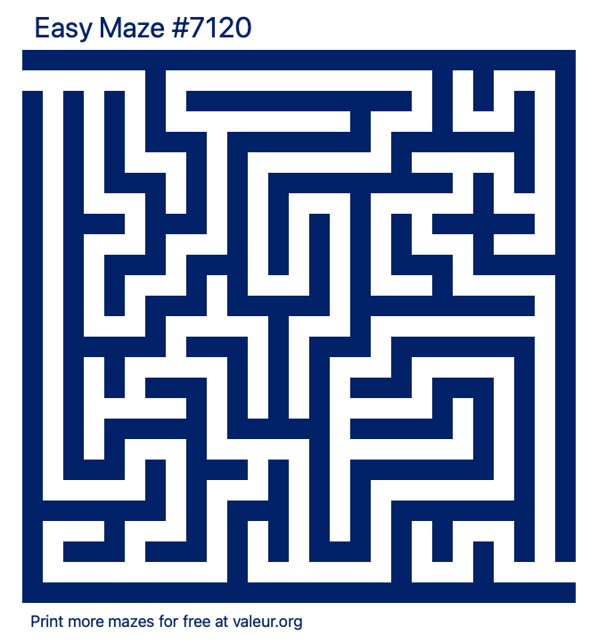 Free Printable Easy Maze number 7120