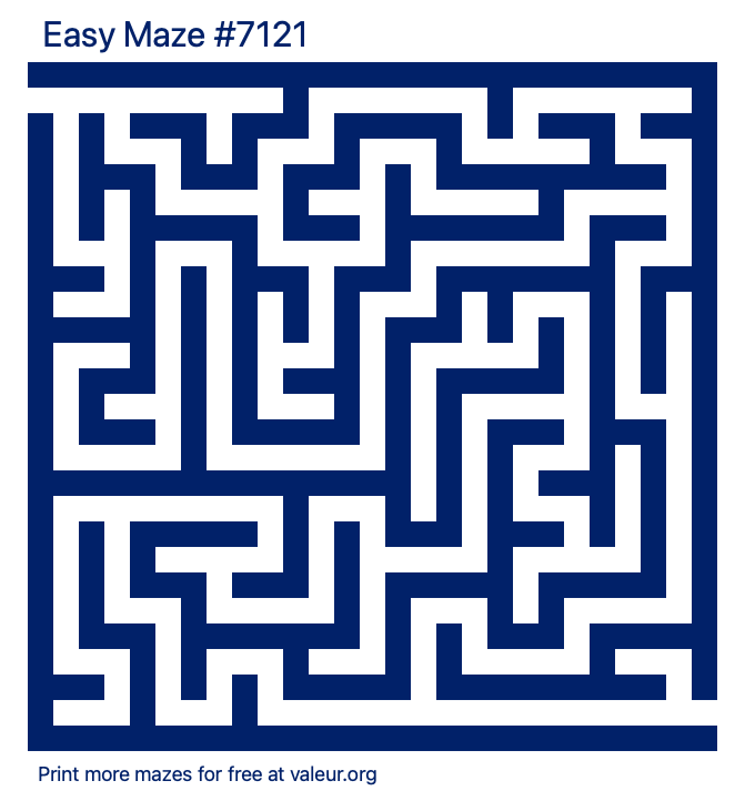 Free Printable Easy Maze number 7121