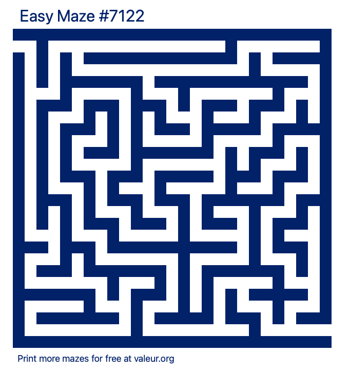 Free Printable Easy Maze number 7122