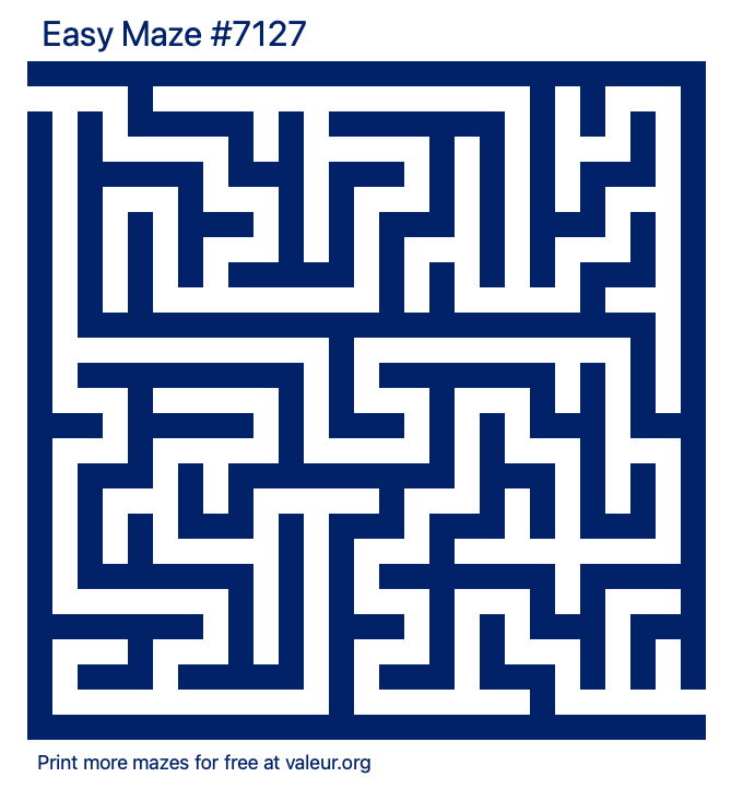 Free Printable Easy Maze number 7127