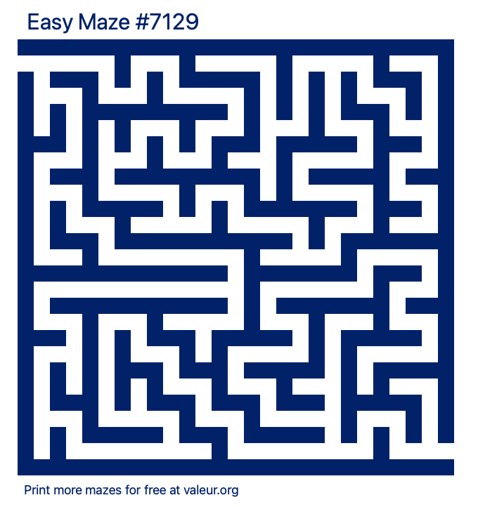 Free Printable Easy Maze number 7129