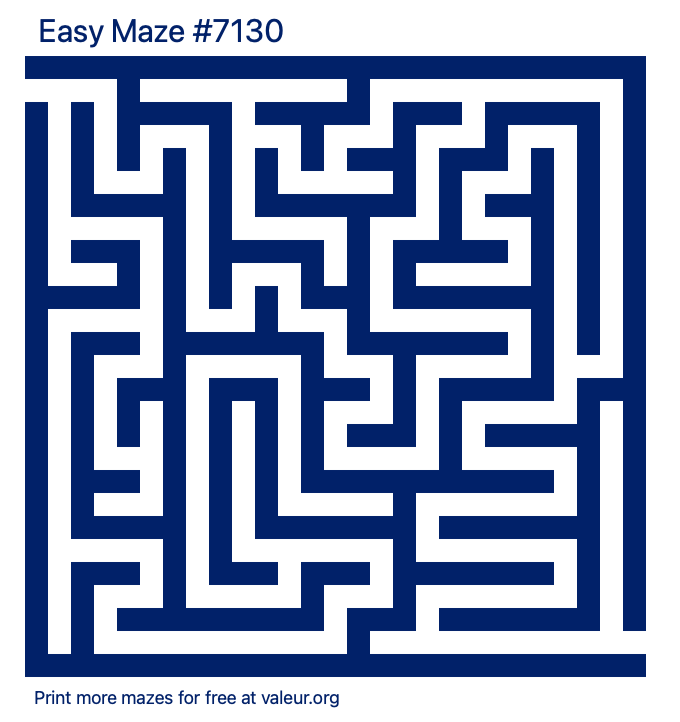 Free Printable Easy Maze number 7130