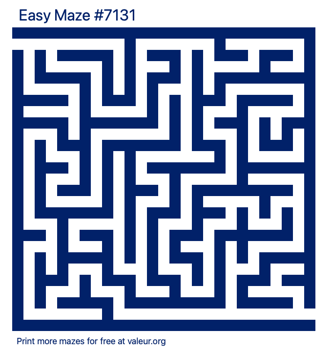 Free Printable Easy Maze number 7131