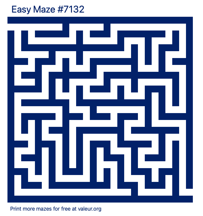 Free Printable Easy Maze number 7132