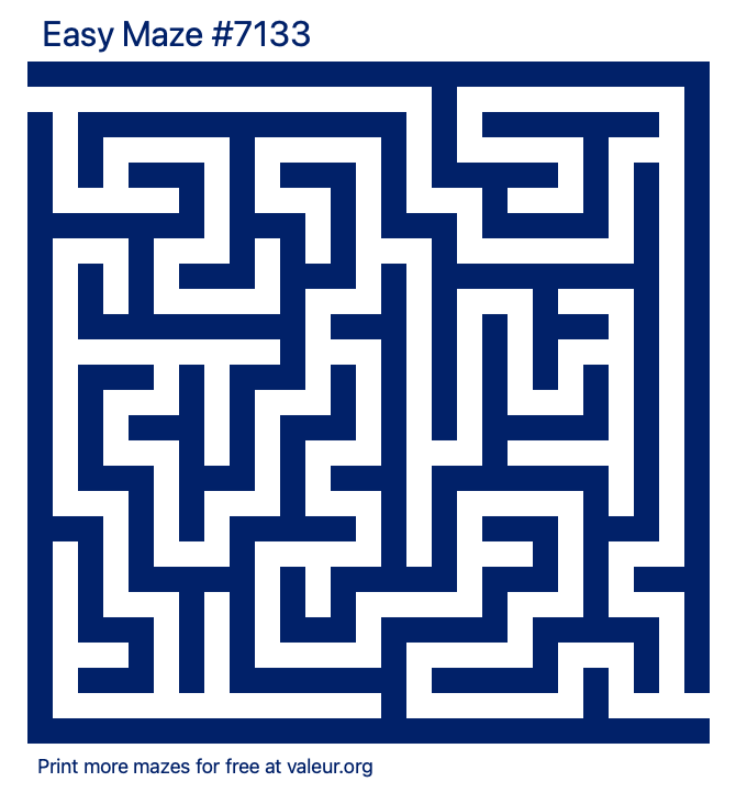 Free Printable Easy Maze number 7133