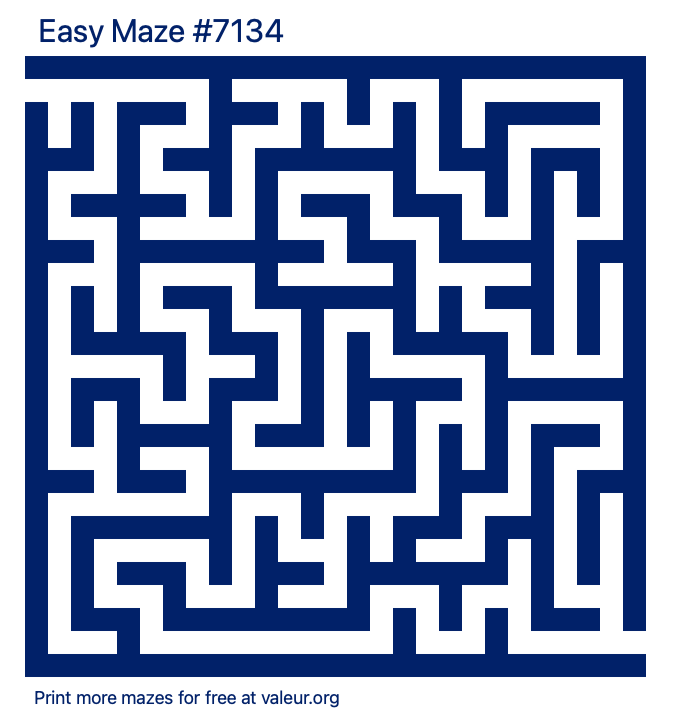 Free Printable Easy Maze number 7134