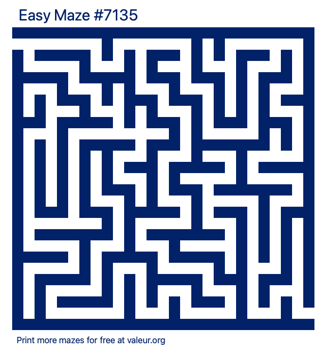 Free Printable Easy Maze number 7135