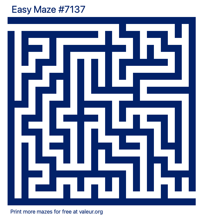 Free Printable Easy Maze number 7137