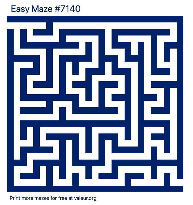 Free Printable Easy Maze number 7140