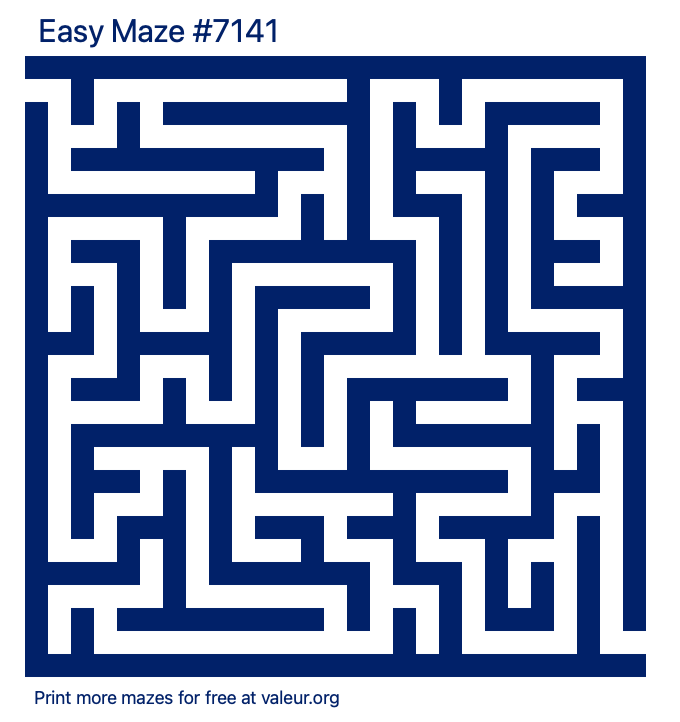 Free Printable Easy Maze number 7141