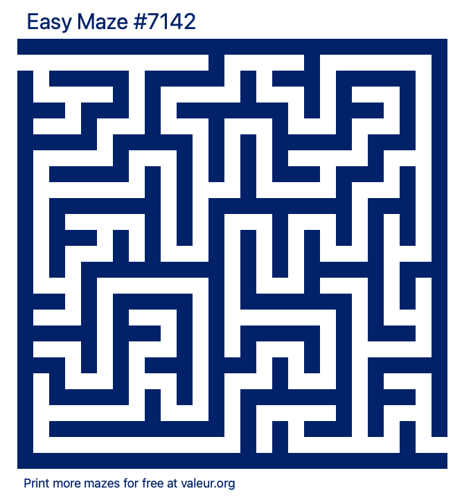 Free Printable Easy Maze number 7142