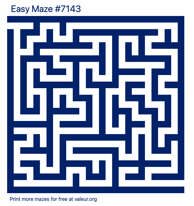 Free Printable Easy Maze number 7143