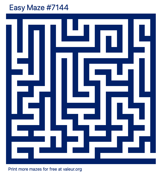 Free Printable Easy Maze number 7144