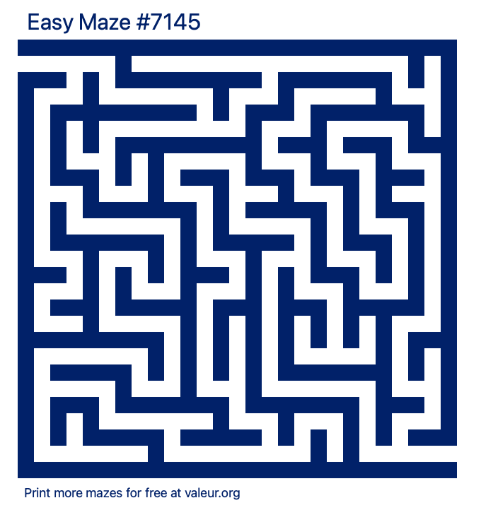 Free Printable Easy Maze number 7145