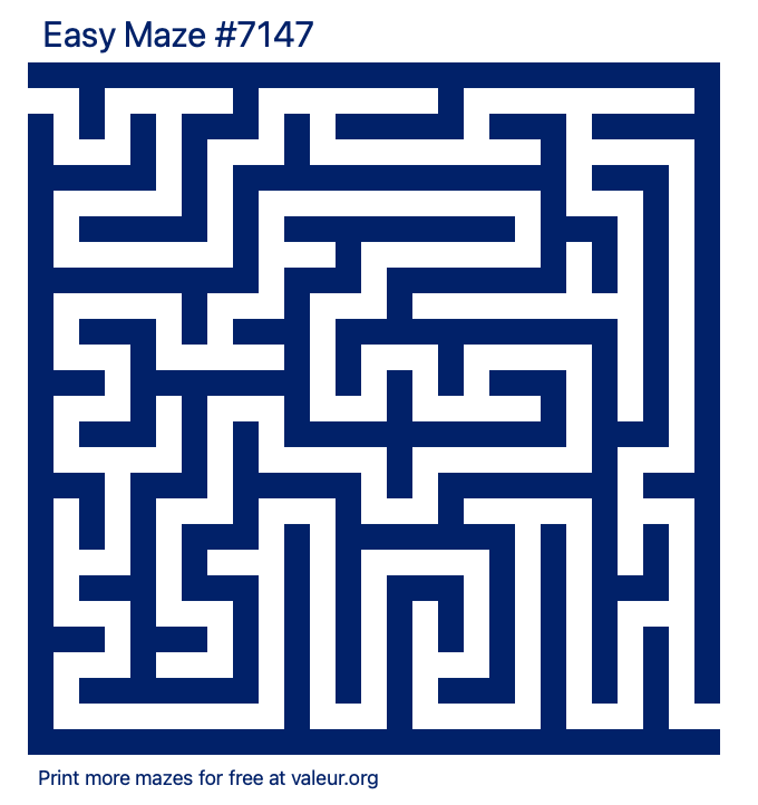 Free Printable Easy Maze number 7147