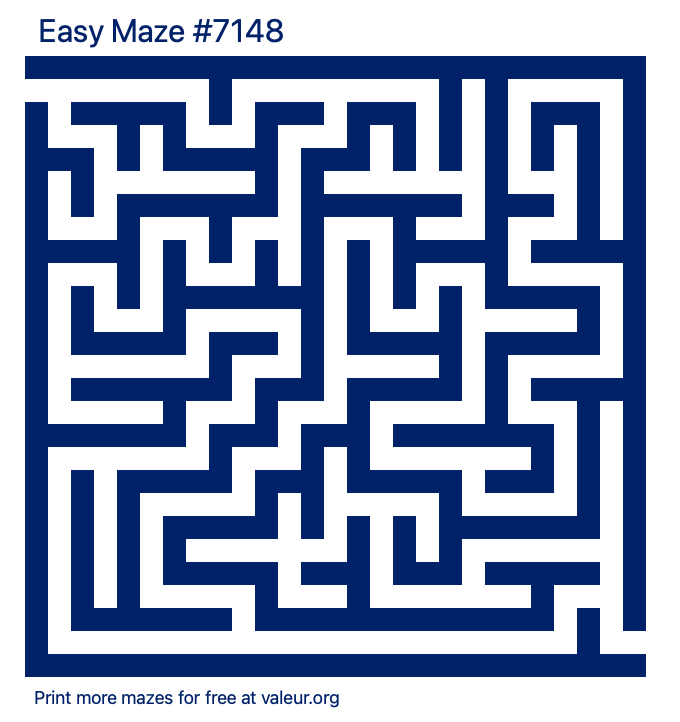 Free Printable Easy Maze number 7148