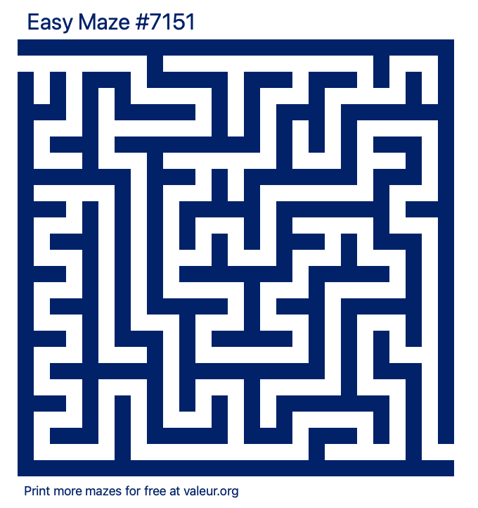 Free Printable Easy Maze number 7151