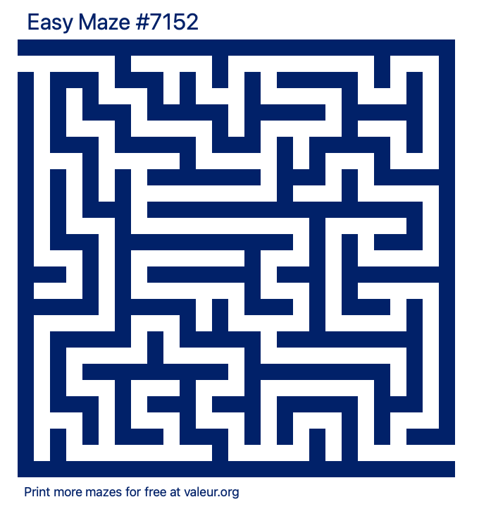 Free Printable Easy Maze number 7152