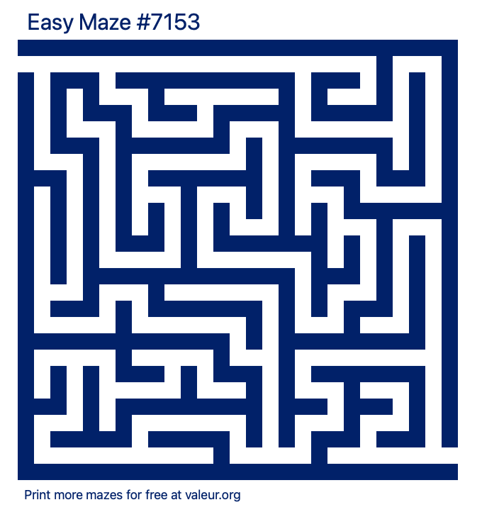 Free Printable Easy Maze number 7153