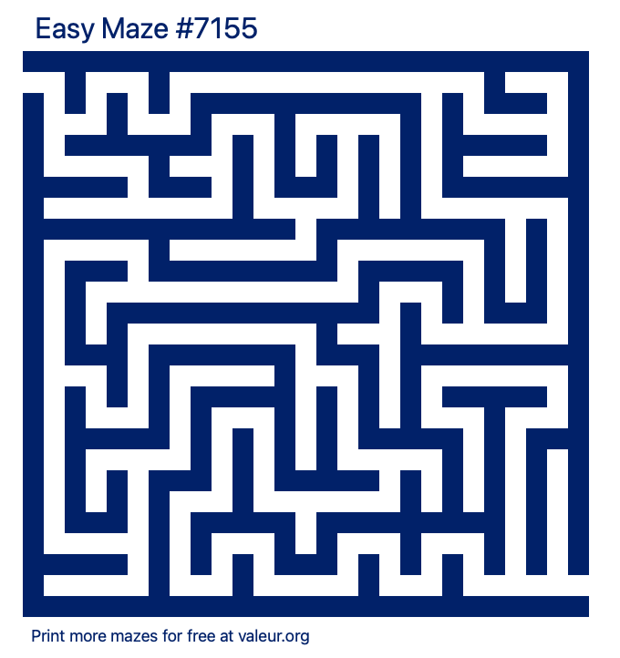 Free Printable Easy Maze number 7155