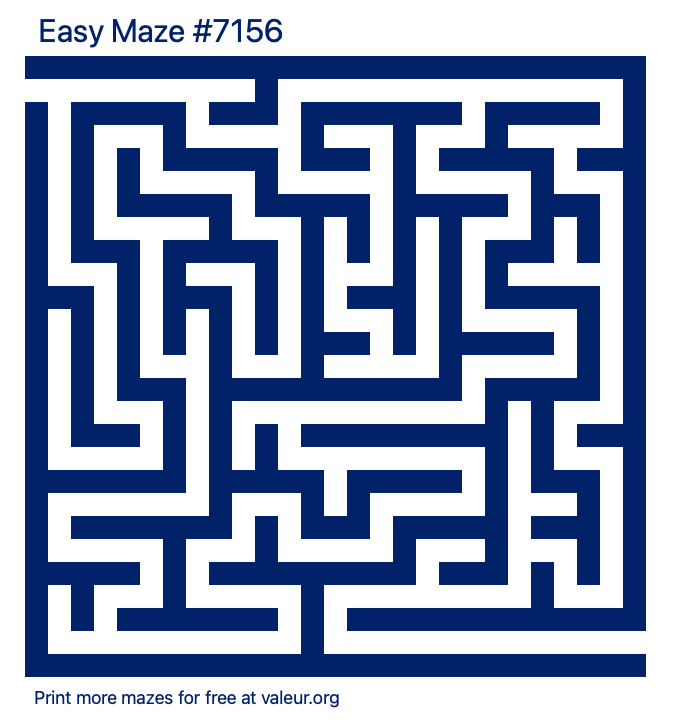 Free Printable Easy Maze number 7156