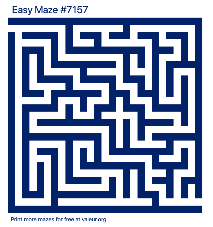 Free Printable Easy Maze number 7157