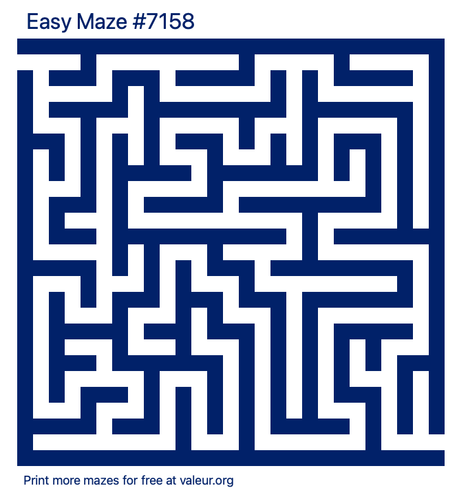 Free Printable Easy Maze number 7158