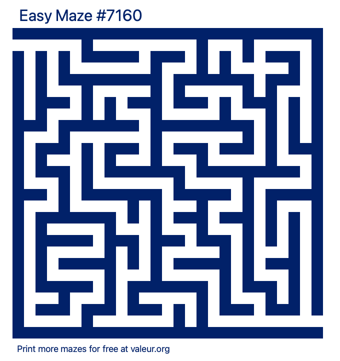 Free Printable Easy Maze number 7160