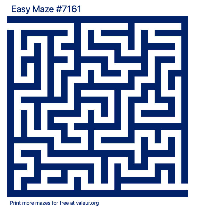 Free Printable Easy Maze number 7161