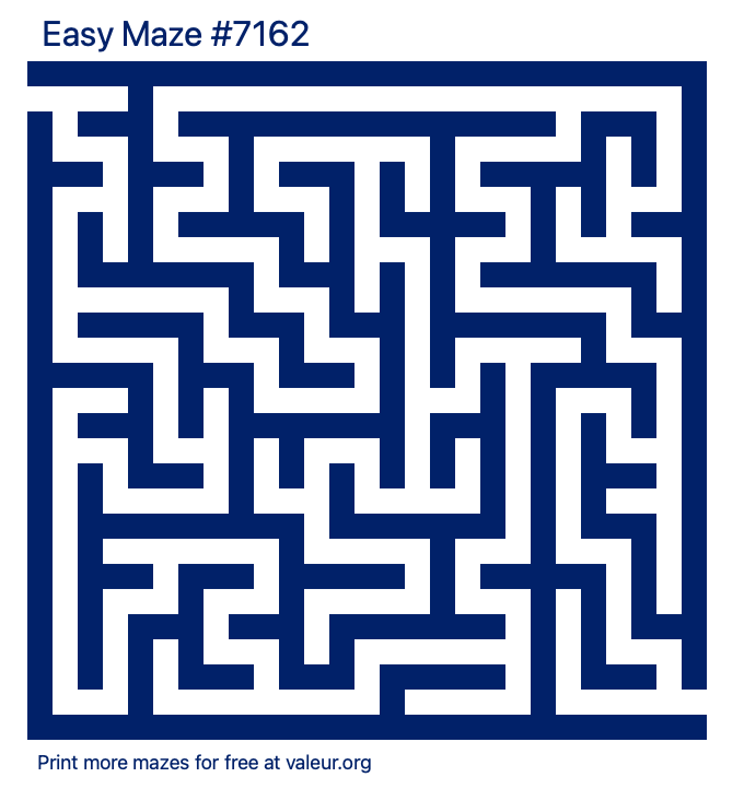 Free Printable Easy Maze number 7162