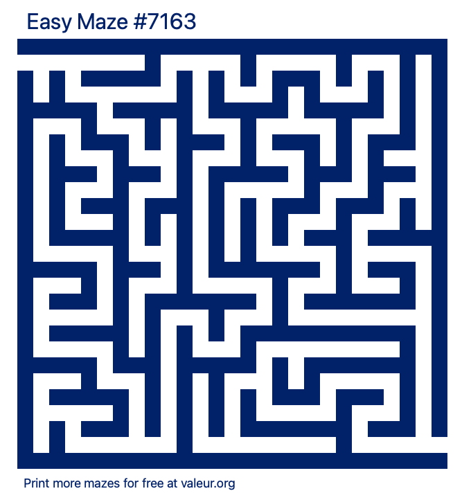 Free Printable Easy Maze number 7163