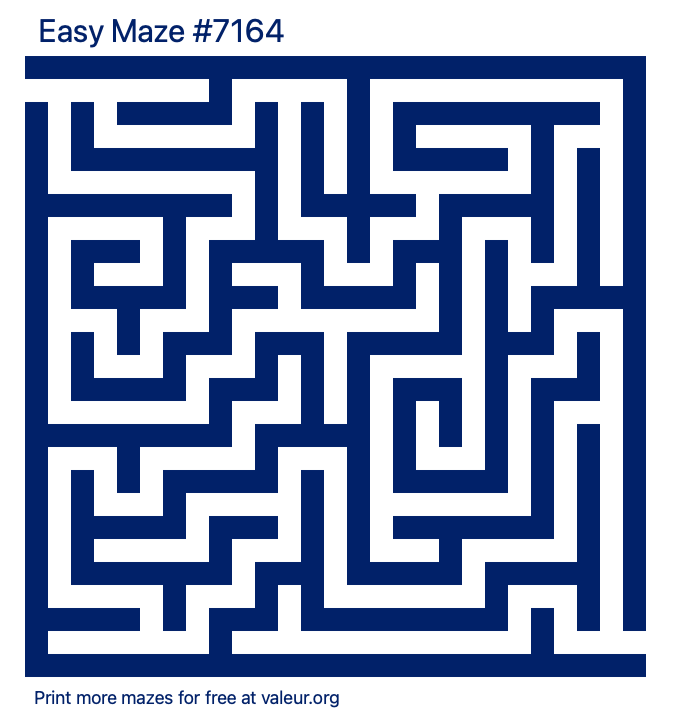 Free Printable Easy Maze number 7164